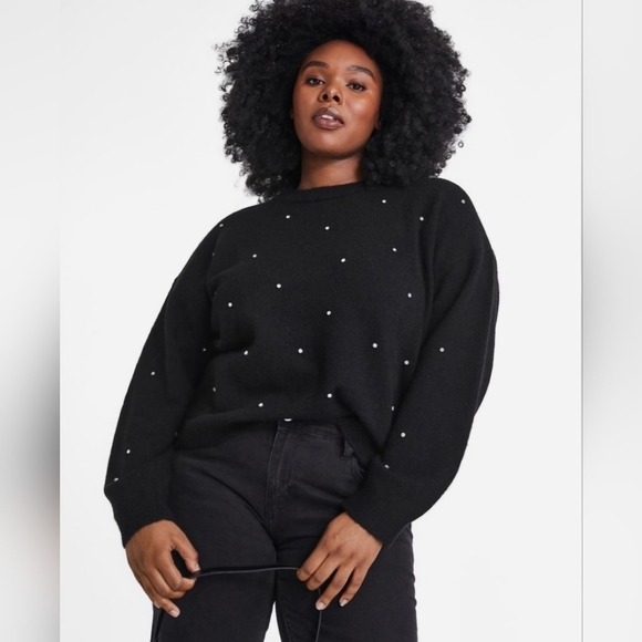 NWT H&M Rhinestone Sweater - Picture 5 of 6